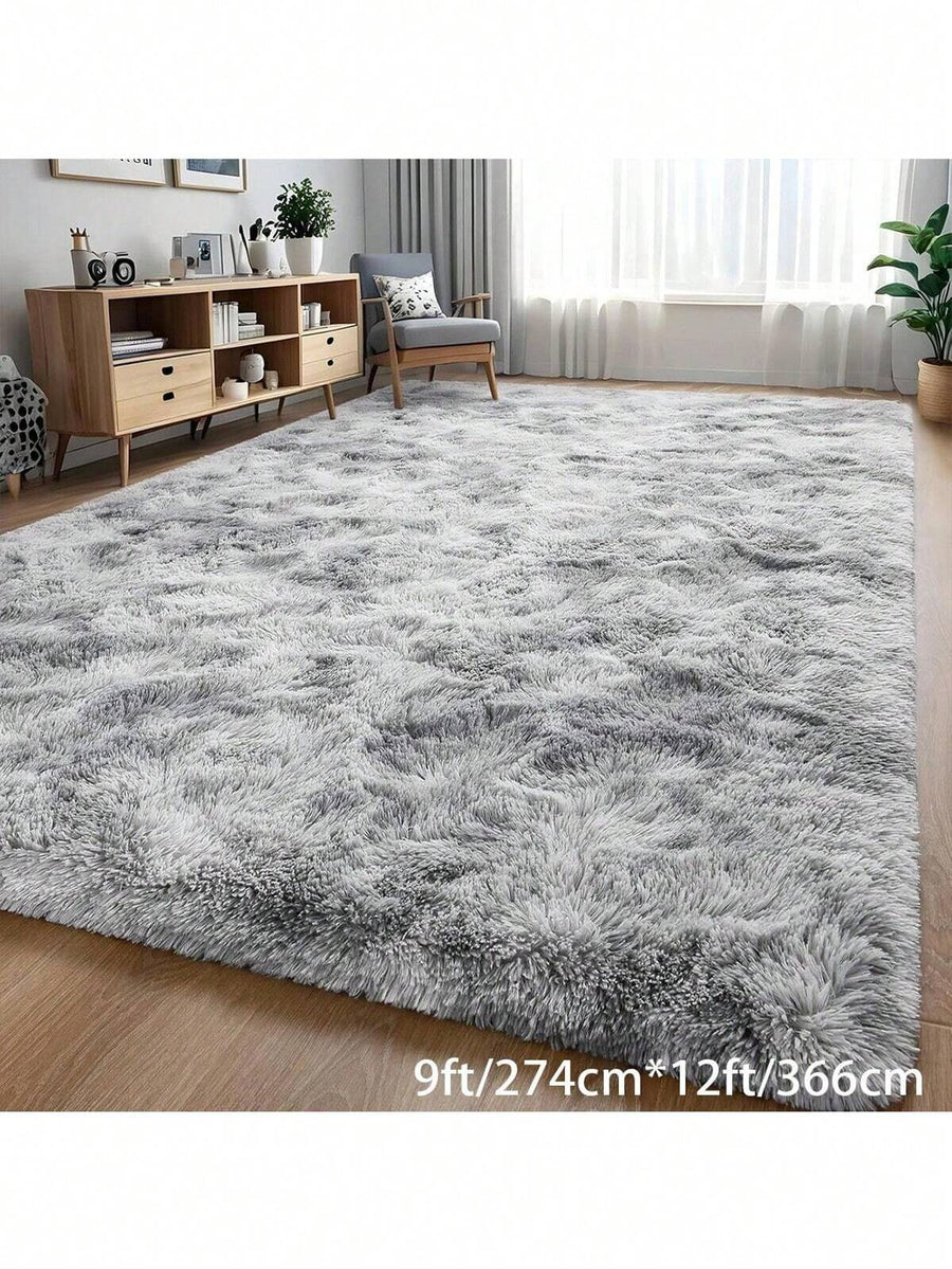 Bedroom Soft Long Pile Carpet, Living Room/Kids Room Grey Fluffy Long Pile Carpet, Luxury Modern Plush Carpet, Boys/Girls Room/Dorm Indoor Home Decor, Upgraded Non-Slip Style